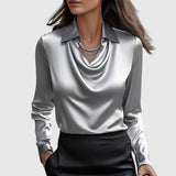 Adela – Elegantna bluza s efektom svile