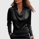 Adela – Elegantna bluza s efektom svile