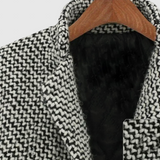 Elara - Midi kaput s houndstooth uzorkom