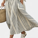 Casual Daisy set Oversize Majicom i Midi Suknjom s Leni Bambus Trakom Elegantan i Udoban Stil