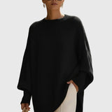 Kimia - Oversized Pleteni Pulover s Okruglim Izrezom