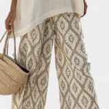 Boho Chic Daisy Set: Dugačka bluzica i široke hlače za jedinstveni stil