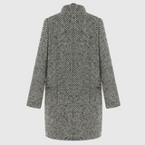 Elara - Midi kaput s houndstooth uzorkom