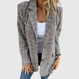 Brenda - Elegantni Karirani Blazer