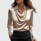 Adela – Elegantna bluza s efektom svile