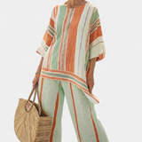 Dalila - Prugasti laneni set