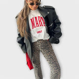 Chandra - Vintage traperice s leopardskim uzorkom