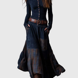 Isabelle - Velur maxi haljina s remenom