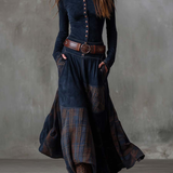 Elisa | Velur maxi haljina s remenom