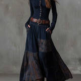 Elisa | Velur maxi haljina s remenom