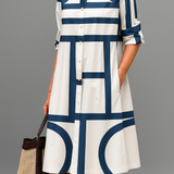 Arabella™ Geometrijska Midi Haljina