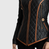 Klara - Stilski jakni s quilted šavovima i suženim strukom