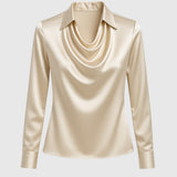 Adela – Elegantna bluza s efektom svile