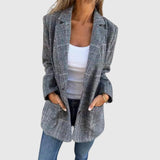 Brenda - Elegantni Karirani Blazer