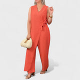 Milena - Elegantan overall s V-izrezom