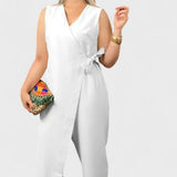 Milena - Elegantan overall s V-izrezom